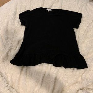 Black T-shirt with Flowey bottom